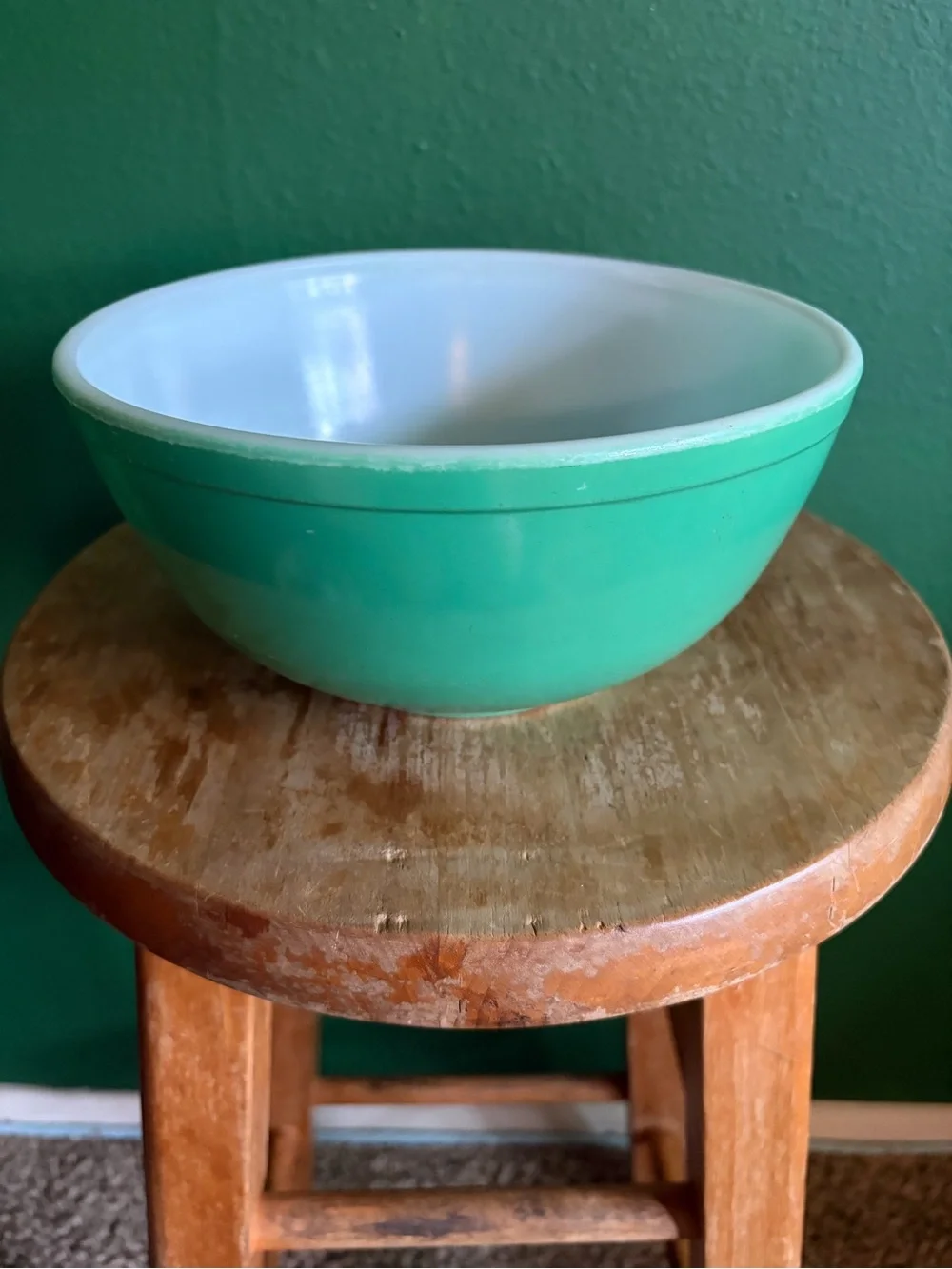 Vintage Pyrex 403 Nesting Bowl in Primary Green